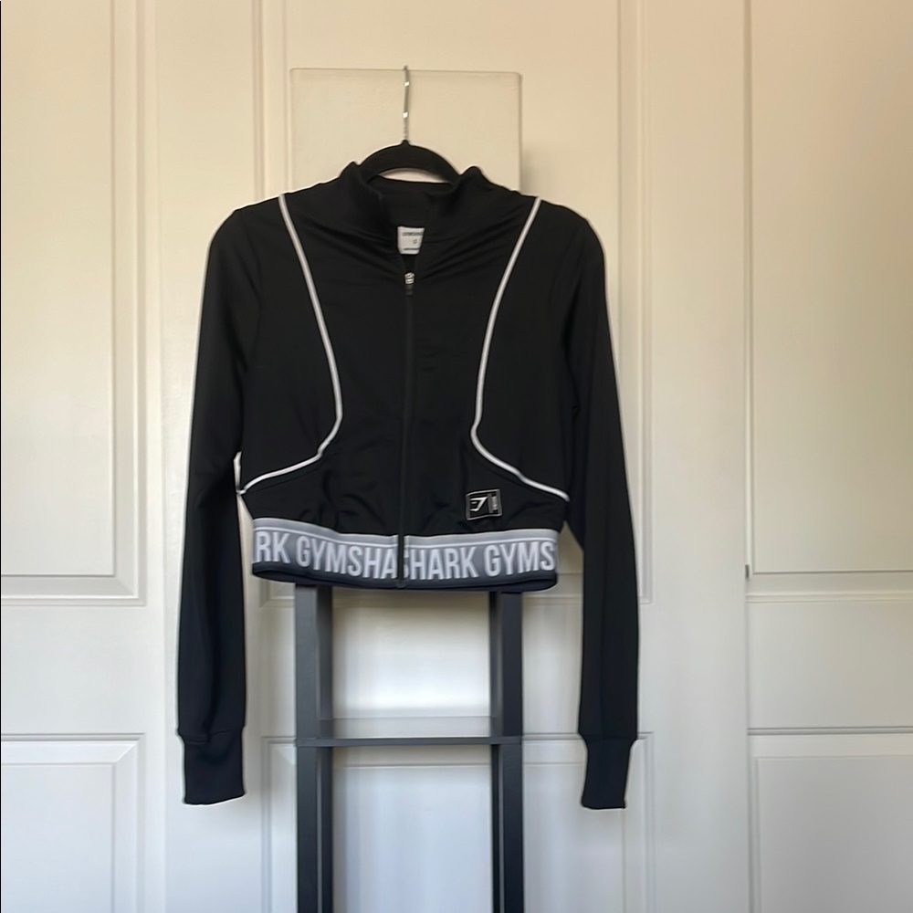 Gymshark Black Bomber Jacket with Cropped Design